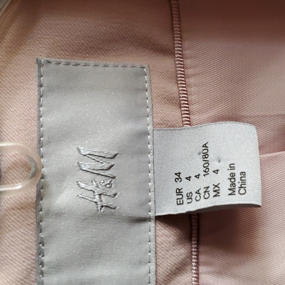 H&M size 4 Pink and Black Blazer - Picture 3 of 5